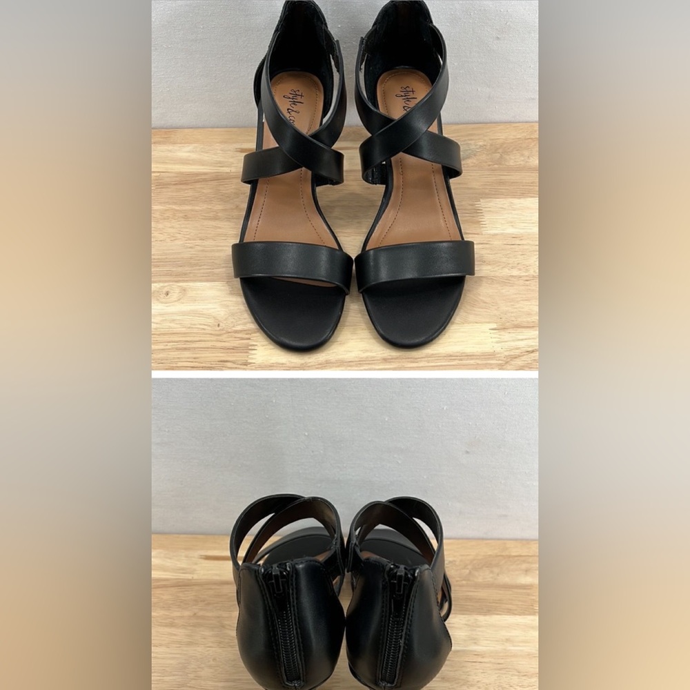 Style & Co. Black Strappy Sandals with Stiletto Heel